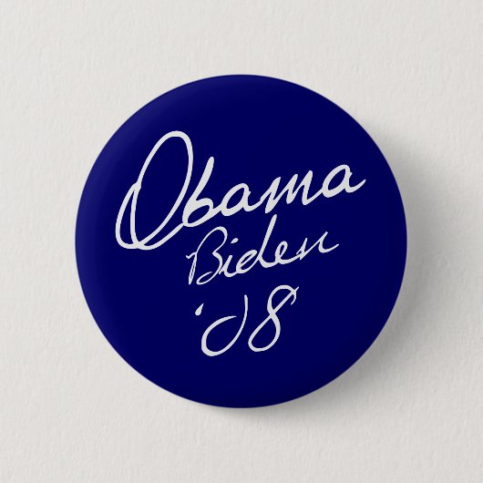 OBAMA / BIDEN 08 RONDE BUTTON 5,7 CM (Voorkant)
