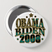 Obama Biden '08 Ticket Ronde Button 4,0 Cm (Voorkant /achterkant)