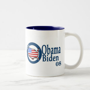 Obama Biden 08 Tweekleurige Koffiemok