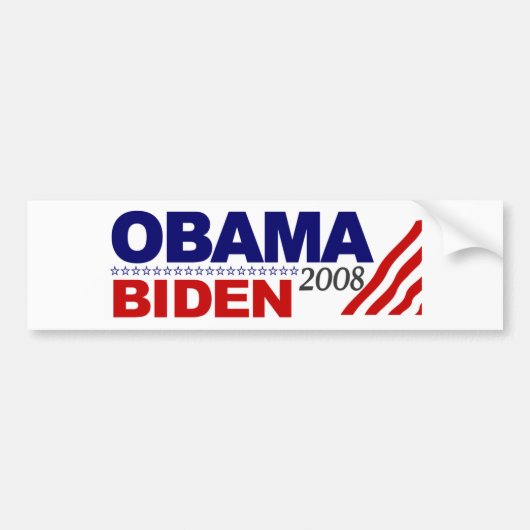 Obama Biden 2008 Bumpersticker (Voorkant)
