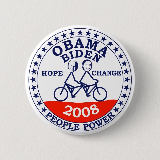 Obama Biden 2008 Ronde Button 5,7 Cm (Voorkant)