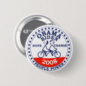 Obama Biden 2008 Ronde Button 5,7 Cm (Voorkant /achterkant)