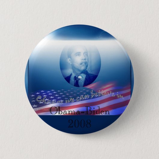 Obama-Biden 2008 Ronde Button 5,7 Cm (Voorkant)