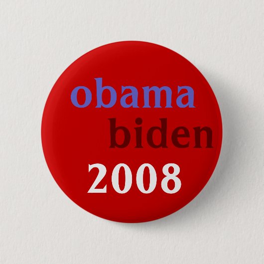 Obama Biden 2008 Ronde Button 5,7 Cm (Voorkant)