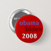 Obama Biden 2008 Ronde Button 5,7 Cm (Voorkant /achterkant)
