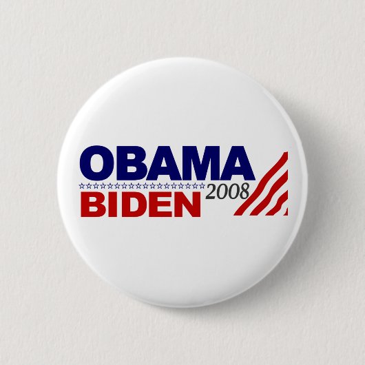 Obama Biden 2008 Ronde Button 5,7 Cm (Voorkant)