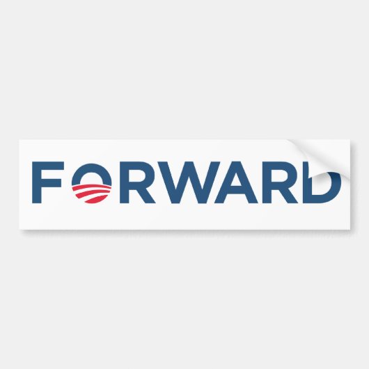 Obama Biden 2012 Forward (donkerblauw) Bumpersticker (Voorkant)