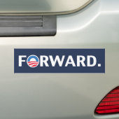 Obama / Biden 2012 Forward Slogan (White on Blue) Bumpersticker (Op auto)