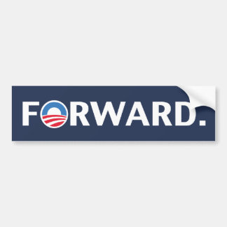 Obama / Biden 2012 Forward Slogan (White on Blue) Bumpersticker