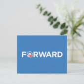 Obama Biden 2012 Forward (wit op lichtblauw) Briefkaart (Staand voorkant)