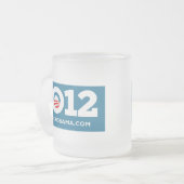 Obama Biden 2012 Matglas Koffiemok (Voorkant links)
