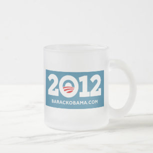 Obama Biden 2012 Matglas Koffiemok