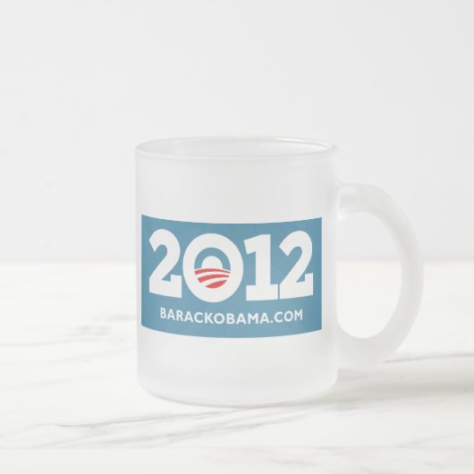 Obama Biden 2012 Matglas Koffiemok (Rechts)