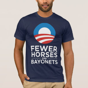 Obama Biden 2012 Minder paarden en Bayonets T-shirt