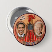 Obama / Biden 2012-roester Ronde Button 7,6 Cm (Voorkant /achterkant)