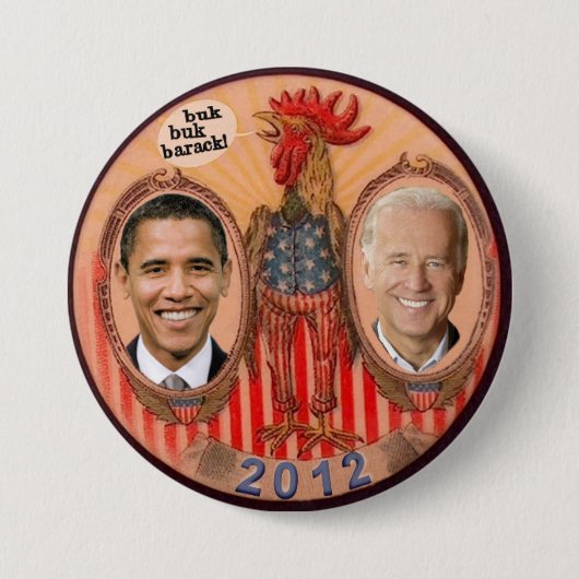 Obama / Biden 2012-roester Ronde Button 7,6 Cm (Voorkant)