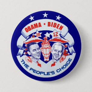 Obama Biden 2012 Ronde Button 7,6 Cm