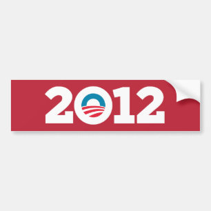 Obama / Biden 2012 (rood) Bumpersticker