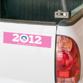 Obama Biden 2012 (roze) Bumpersticker (Op Truck)