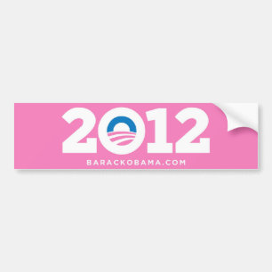Obama Biden 2012 (roze) Bumpersticker
