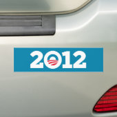 Obama / Biden 2012 (wit op blauw) Bumpersticker (Op auto)