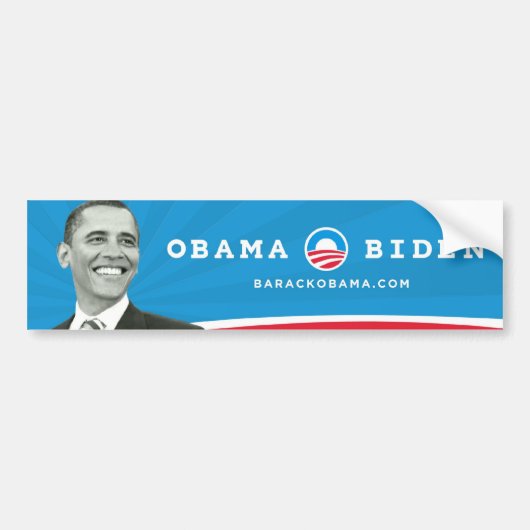 Obama Biden Barack Obama Black & White Afbeelding Bumpersticker (Voorkant)