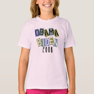 Obama Biden Block Letter Kinder T-shirt