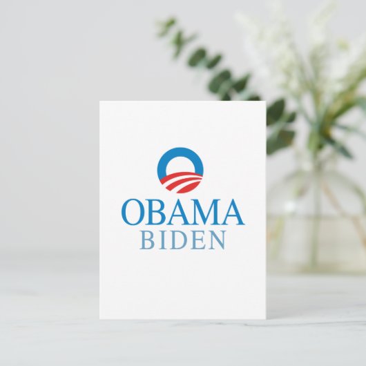 Obama Biden Briefkaart (Staand voorkant)