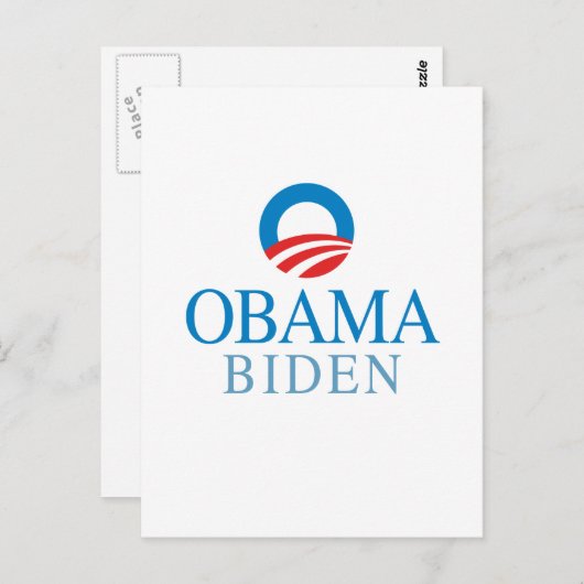 Obama Biden Briefkaart (Voorkant / Achterkant)