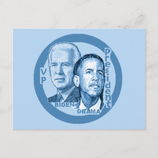 Obama Biden Briefkaart (Voorkant)