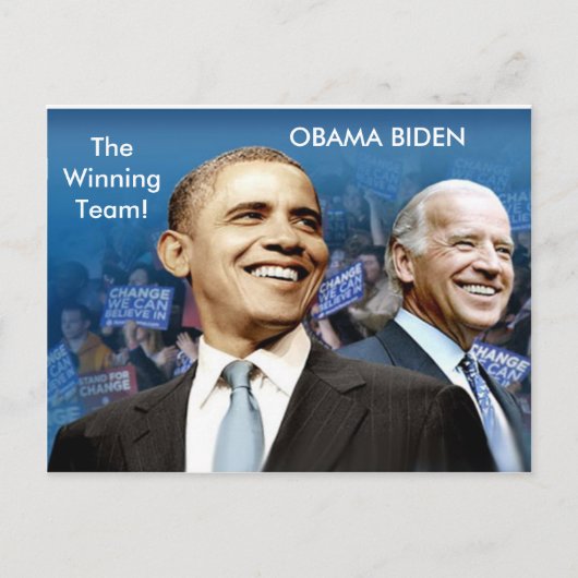 Obama Biden Briefkaart (Voorkant)