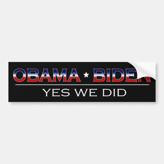 Obama * Biden - Bumpersticker (Voorkant)