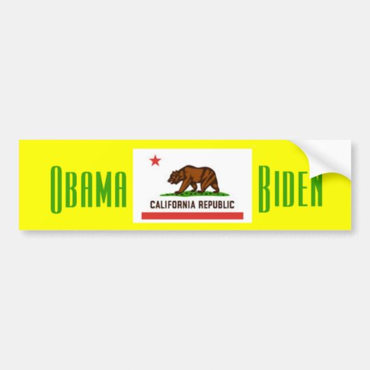 Obama Biden CALIFORNIA bumpersticker (Voorkant)