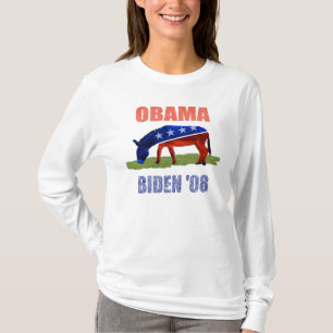 Obama Biden Donkey Democraat Logo Vrouwen Hoodie T-shirt