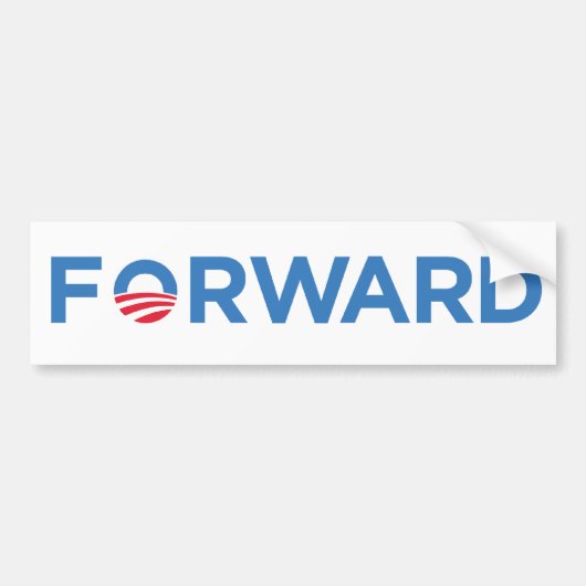 Obama / Biden Forward Light Blue Bumpersticker (Voorkant)