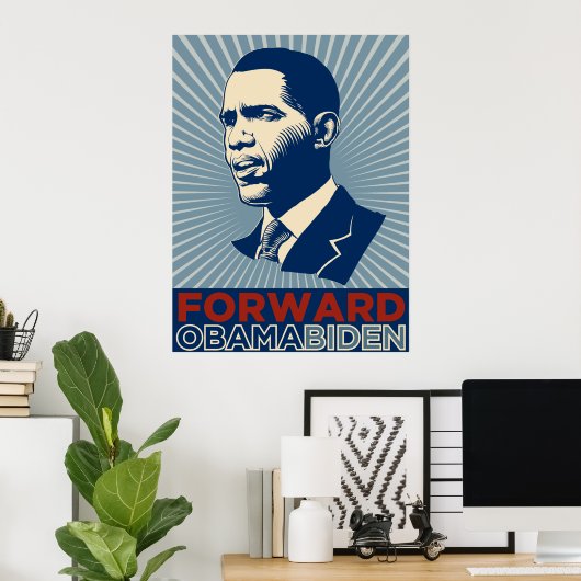 Obama Biden Forward Poster (Thuiskantoor)