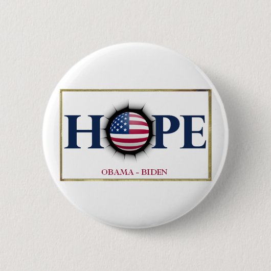 Obama Biden HOPE Button (Voorkant)