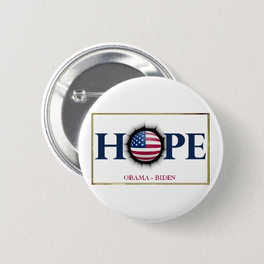 Obama Biden HOPE Button (Voorkant /achterkant)