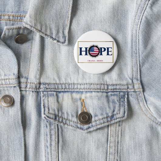 Obama Biden HOPE Button (In situ)