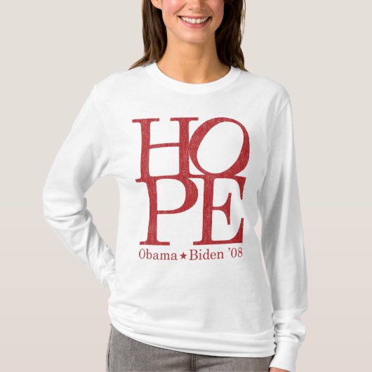 Obama Biden Hope Retro T-shirt (Voorkant)