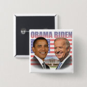 Obama Biden-inauguratie Vierkante Button 5,1 Cm (Voorkant /achterkant)