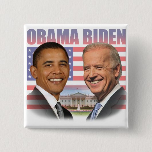 Obama Biden-inauguratie Vierkante Button 5,1 Cm (Voorkant)