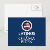 Obama Biden LATINOS Briefkaart (Voorkant / Achterkant)