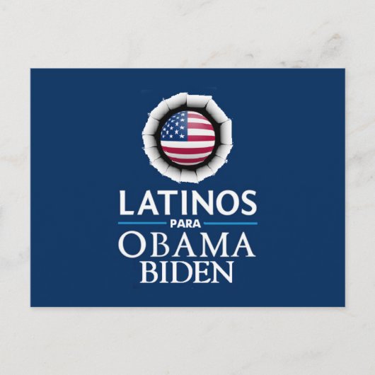 Obama Biden LATINOS Briefkaart (Voorkant)