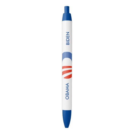 Obama-Biden Logo Zwarte Inkt Pen (Voorkant Verticaal)