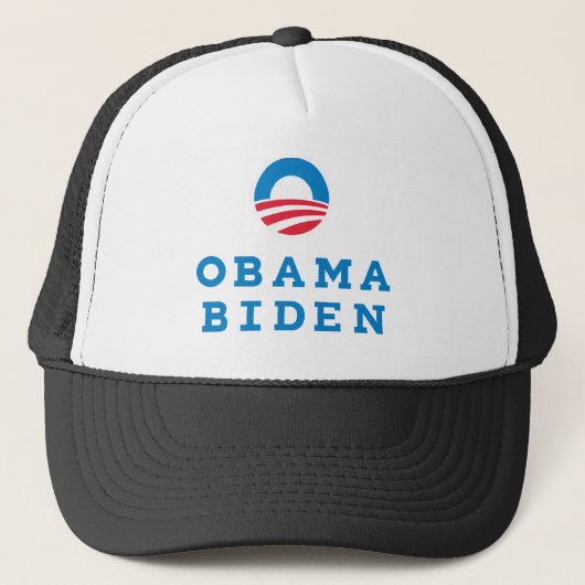 Obama Biden "O" Logo verticaal (kleur) Trucker Pet (Voorkant)