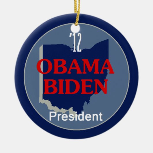 Obama Biden OHIO Keramisch Ornament (Voorkant)
