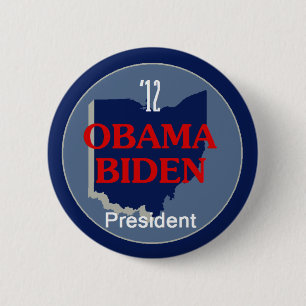Obama Biden OHIO Ronde Button 5,7 Cm