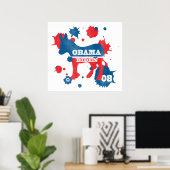 Obama Biden Paint Poster (Thuiskantoor)