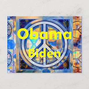 Obama Biden PEACE Briefkaart